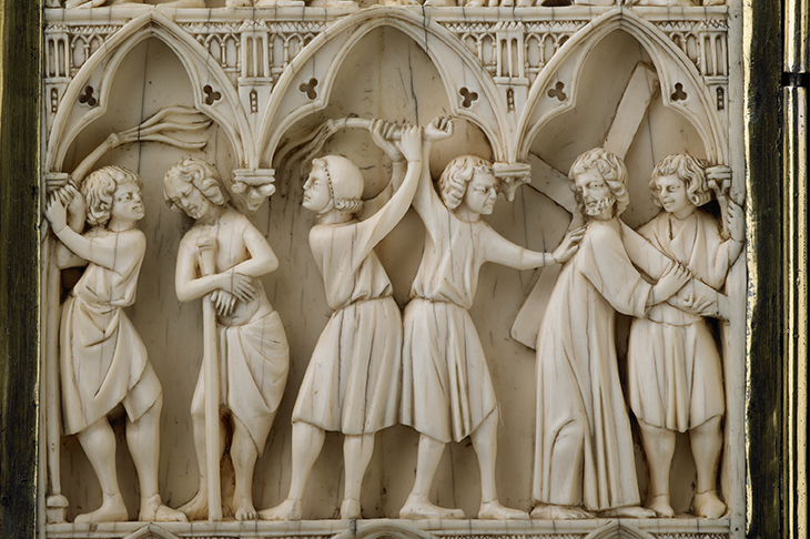 Diptych with scenes of the Passion (detail), (late 13th century). Wallace Collection.