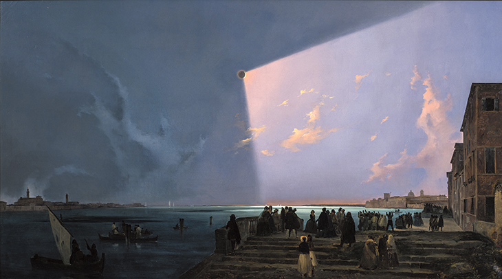 Solar Eclipse at the Fondamenta Nuove (1842), Ippolito Caffi