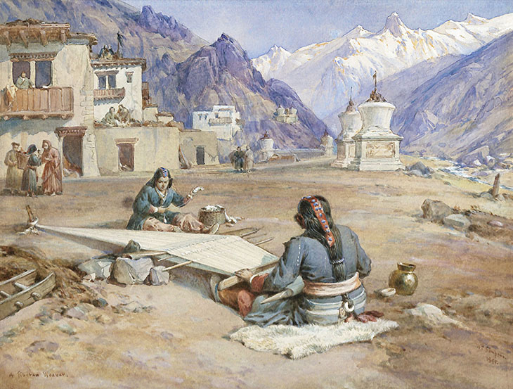 A Tibetan Weaver (1895), William Simpson.