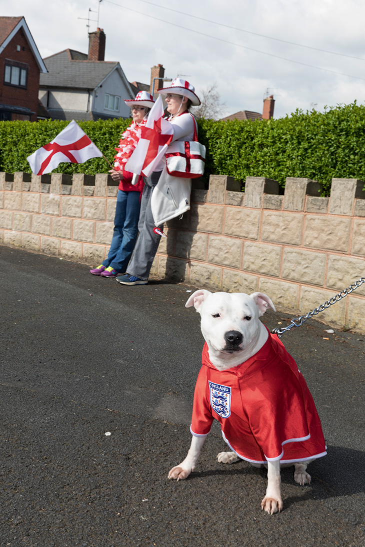 Stone Cross Parade, St George’s Day, West Bromwich, the Black Country, England, 2017 (2017), Martin Parr.