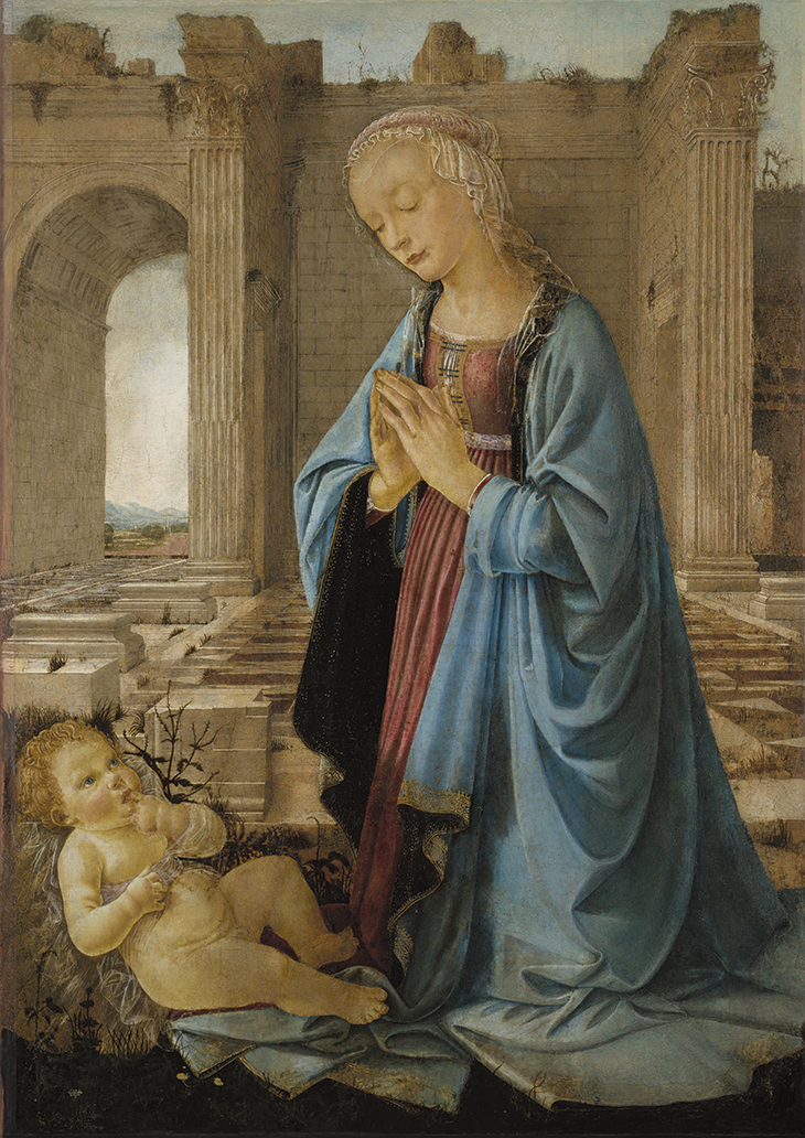 The Virgin Adoring the Christ Child (‘The Ruskin Madonna’) (c. 1470–75), attributed to Andrea del Verrocchio. National Galleries Scotland