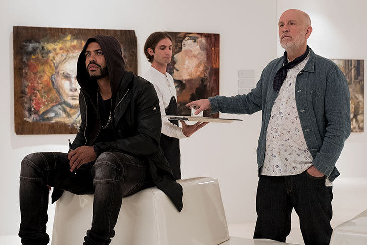 Daveed Diggs and John Malkovich in Velvet Buzzsaw.