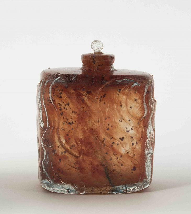 Flat flask, flames (1930), Maurice Marinot.
