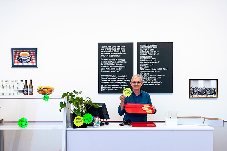 Martin Parr at the National Portrait Gallery, London, 2019.