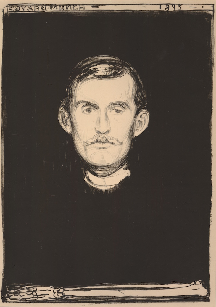 Self Portrait (1895), Edvard Munch.