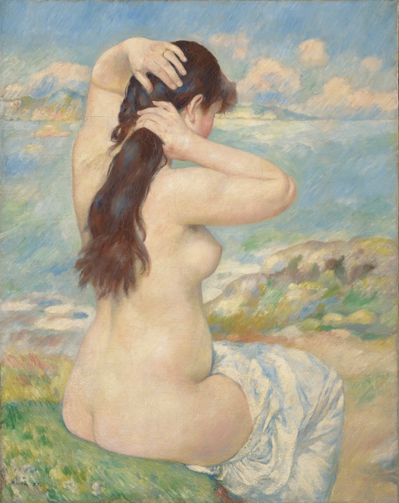 Bather Arranging Her Hair (1885), Pierre-Auguste Renoir.