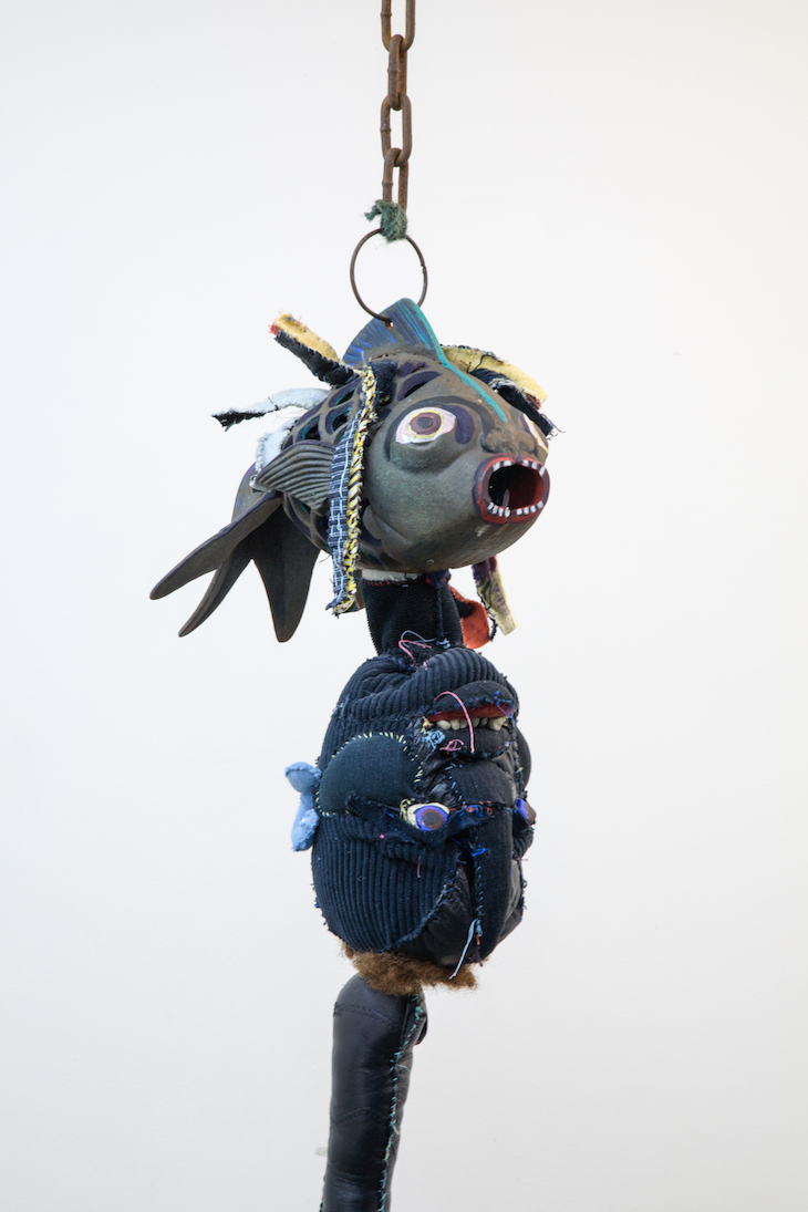 The first breath we took together as one negro fish (2018), Tau Lewis.