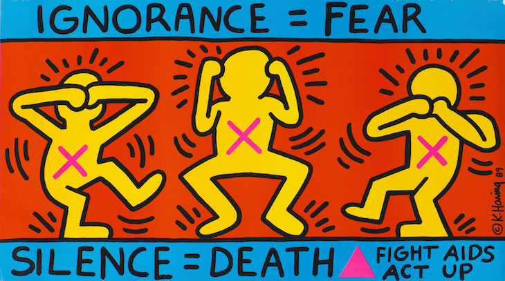 Ignorance = Fear (1989), Keith Haring.