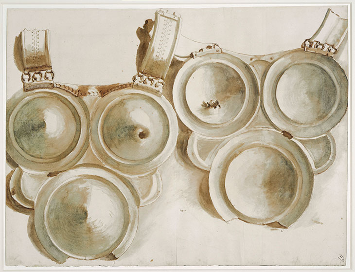 Samnite triple-disc breastplate (c. 1635), attrib. to Nicolas Poussin.