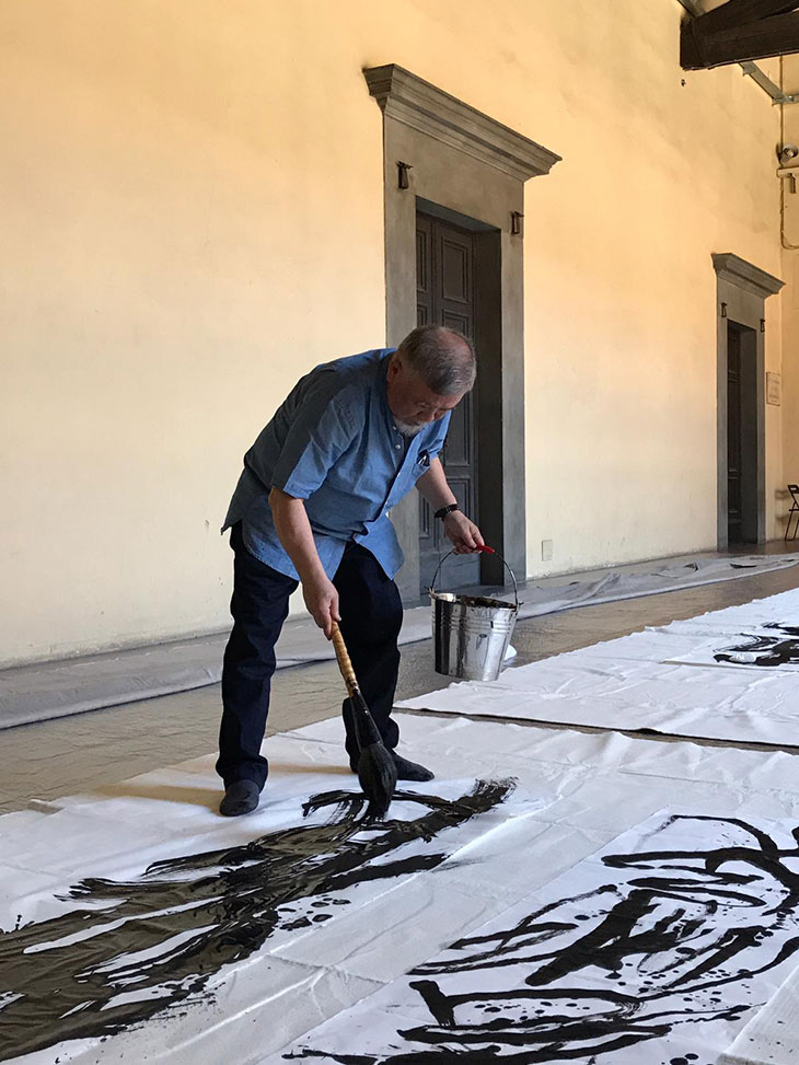 Yahon Chang’s performance at the Palazzo Strozzi, Florence, 2019
