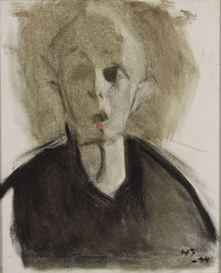 Self-portrait with Red Spot (1944), Helene Schjerfbeck.