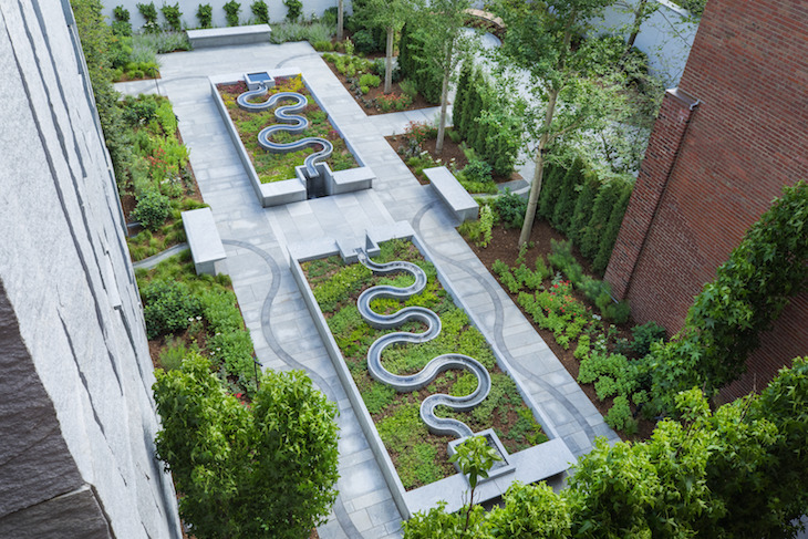 The new garden at the Peabody Essex Museum.