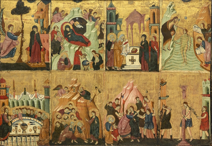 Eight Scenes from the Life of Christ (13th century), Roman painter.