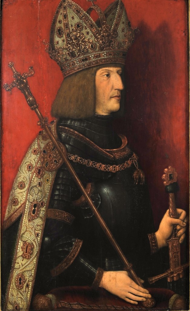 Maximilian I in Imperial Regalia (after 1508), Bernhard Stringel.