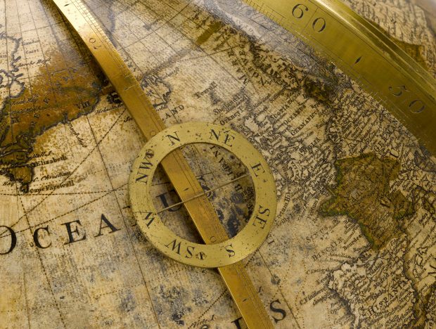 Detail of a terrestrial globe made in 1766 by George Adams in 1766. Photo: © The Science Museum Group