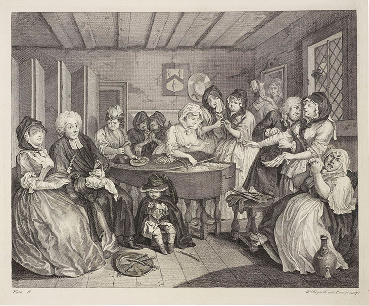 A Harlot’s Progress, 6 (1732), William Hogarth.