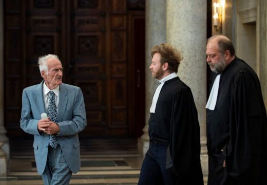 Pierre Le Guennec (left) leaving the courthouse in Lyon with his lawyers on September 24, 2019. Photo: Romain Lafabrègue/AFP via Getty Images
