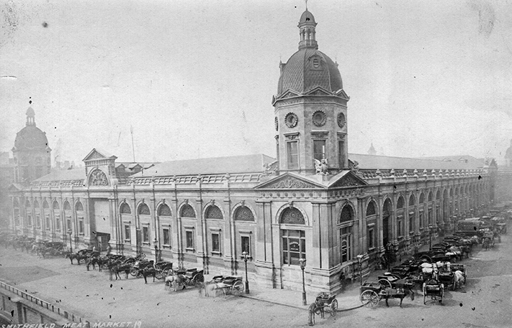 Smithfield Market, designed by Horace Jones and opened in 1868 (photo: 1870). Photo: Hulton Archive