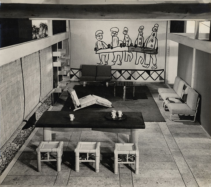 Installation view of ‘Selection, Tradition, Creation’, an exhibition of Charlotte Perriand’s work in Tokyo in 1941.