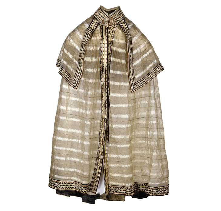 Jacket-cape (c. 1820), Aleutian Islands, Alaska. Peabody Essex Museum, Salem