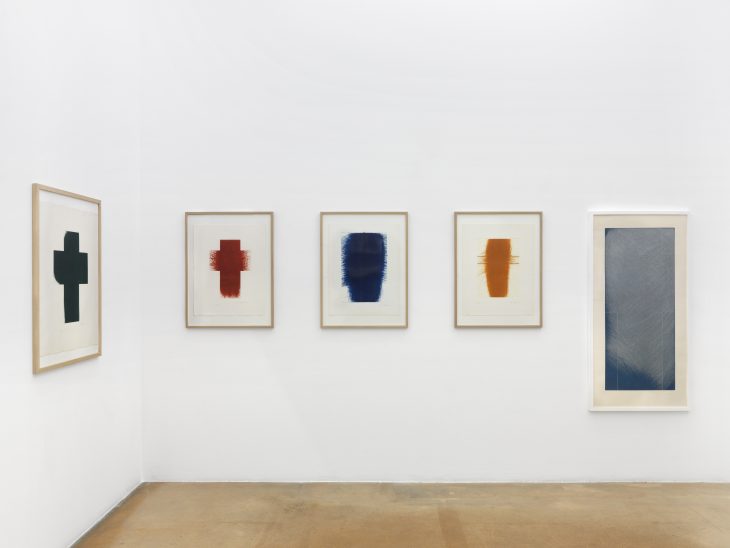 Installation view of ‘Arnulf Rainer: Territoires latents’ at MAMCO, Geneva. Photo: Annik Wetter; courtesy MAMCO Geneva