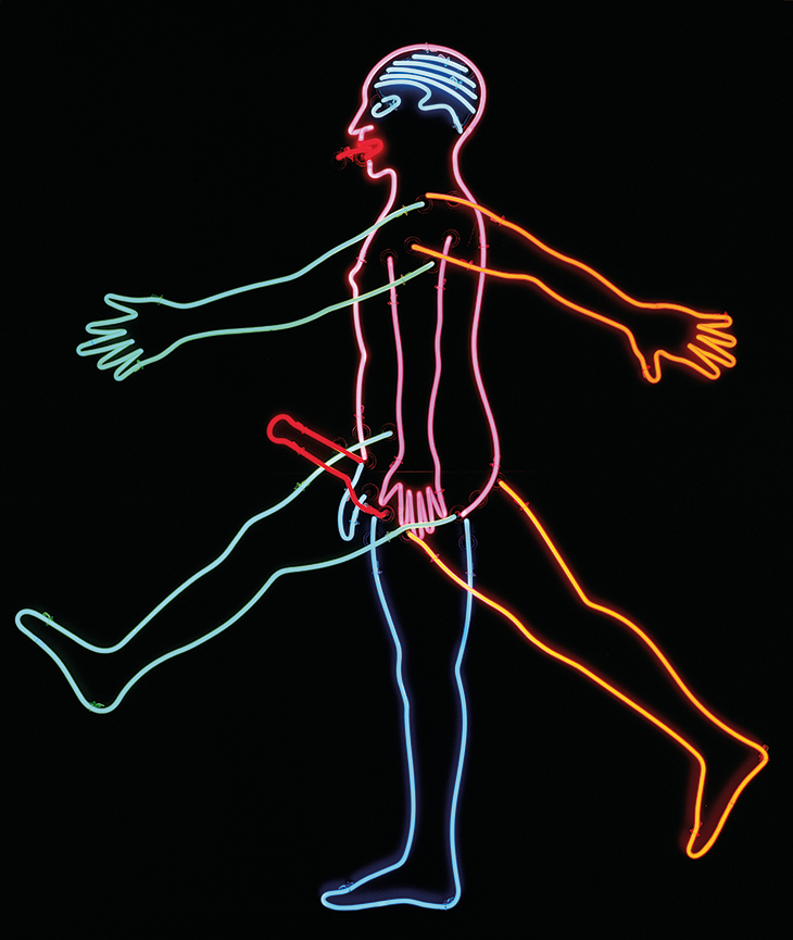 Marching Man (1985), Bruce Nauman. Hamburger Kunsthalle, Hamburg. Photo: Bridgeman Images; © Bruce Nauman/Artists Rights Society (ARS), New York and DACS, London 2020