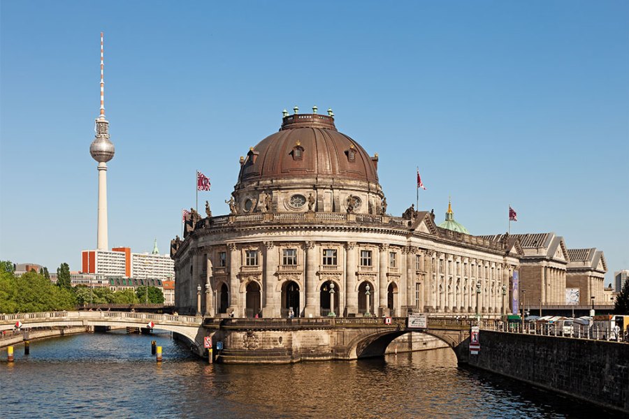 A view of Museum Island and the Bode Museum in Berlin.