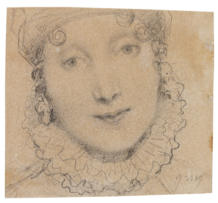 Study for portrait of Caroline Murat (1814), Jean-Auguste-Dominique Ingres. Musée Ingres Bourdelle, Montauban.