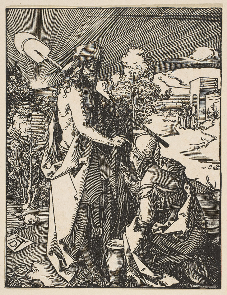 Christ Appearing to Mary Magdalene (c. 1510), Albrecht Dürer. Metropolitan Museum of Art, New York