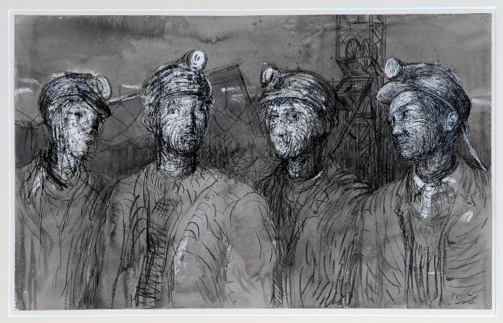 Pit Boys at Pit Head (1942), Henry Moore.