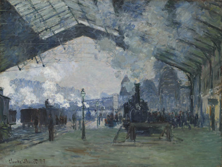 Arrival of the Normandy Train, Gare Saint-Lazare (1877), Claude Monet.