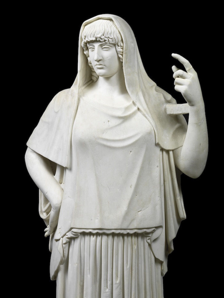 Statue of a goddess, called the Hestia Giustiniani (c. 470 BC), Rome.