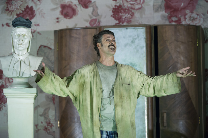 Lucio Gallo as Gianni Schicchi in Gianni Schicchi (composed 1917–18), Giacomo Puccini, performed at the Royal Opera House in London in 2011.