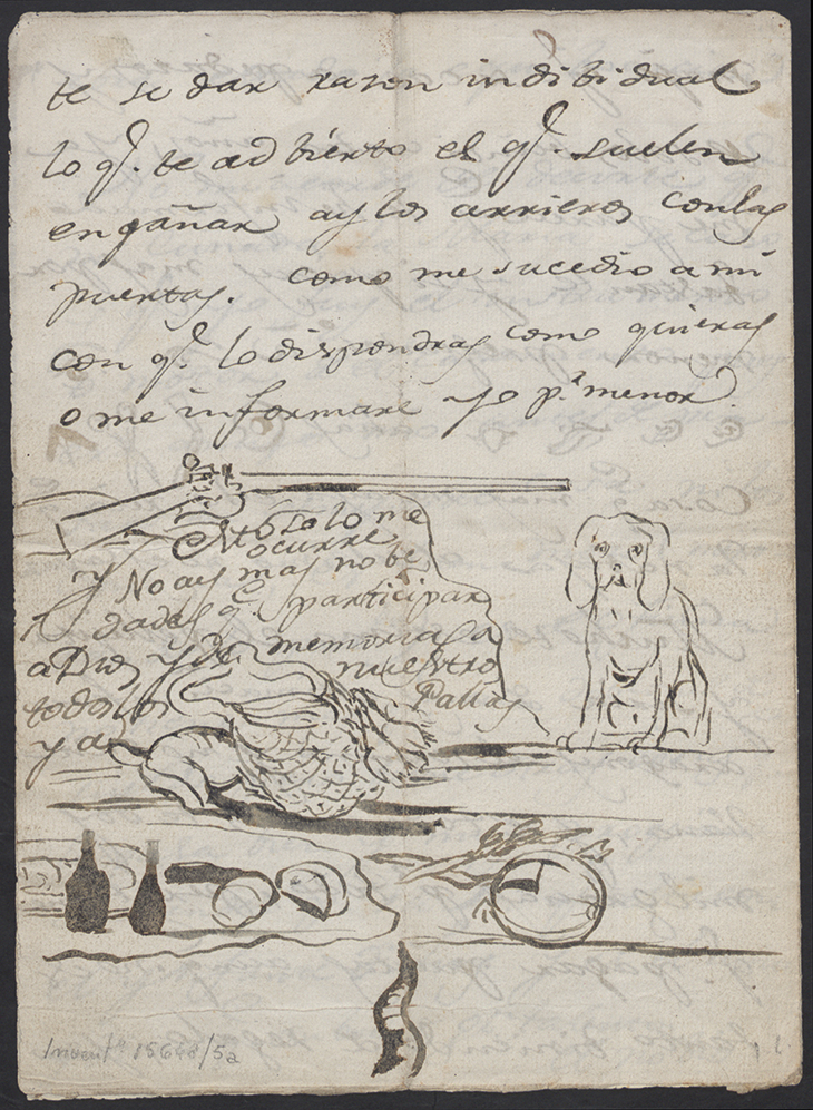Letter written by Goya to Martín Zapate, from between 1783–89. Biblioteca Lázaro Galdiano, Madrid.