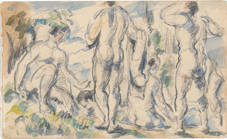Bathers (1885–90), Paul Cézanne.