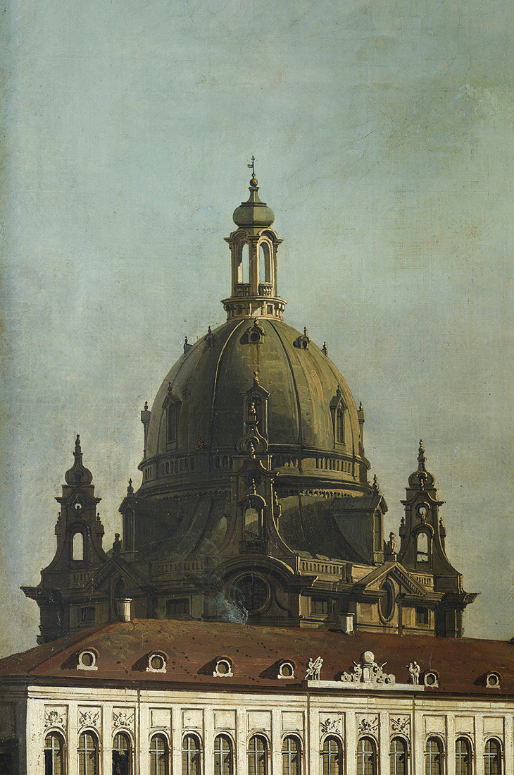 Dresden from the Right Bank of the Elbe Above the Augustus Bridge (detail; 1747), Bernardo Bellotto.