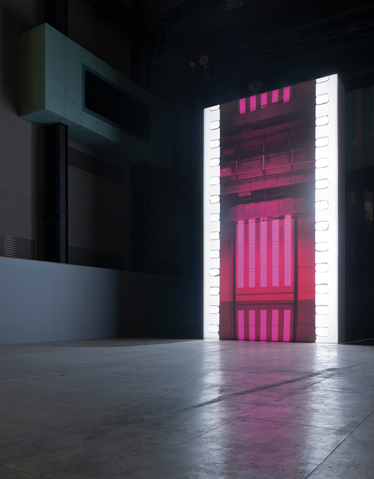 Installation view of FILM (2011), Tacita Dean, at the Turbine Hall at Tate Modern, London.