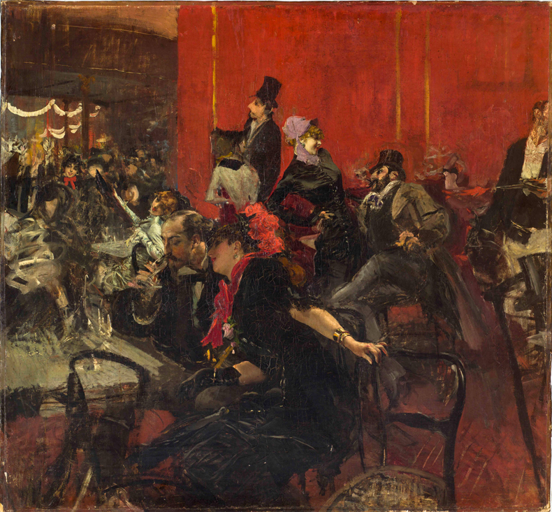 Boldini, Scène de fête au Moulin Rouge (c. 1889) Oil on Canvas. Courtesy Musée d’Orsay. Photo: © Musée d’Orsay, Dist. RMN-Grand Palais / Patrice Schmidt
