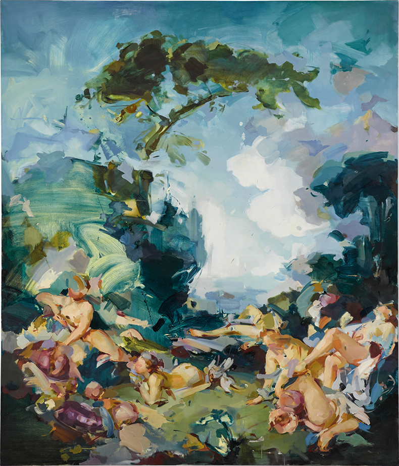 Warm, Wet ‘N’ Wild (2020), Flora Yukhnovich. Sotheby’s London, £2.7m