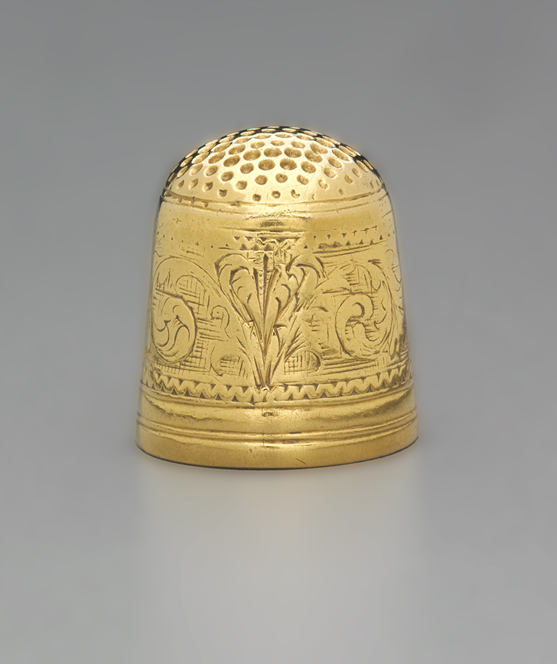 Thimble owned by Elizabeth Gooch Hubbart Franklin (1730–40), Jacob Hurd. Yale University Art Gallery, New Haven