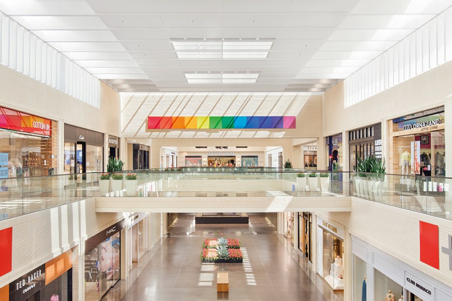 View of Anthony Caro’s ‘River Song’ (2011–12) in NorthPark Center in Dallas, Texas, founded in 1965 by Raymond and Patsy Nasher.