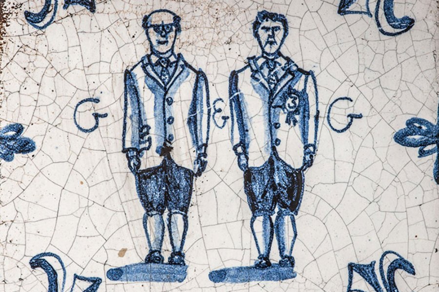 ceramic depiction of Gilbert & George