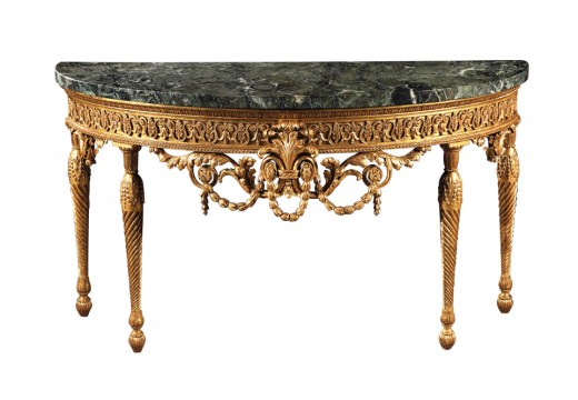 giltwood and marble table