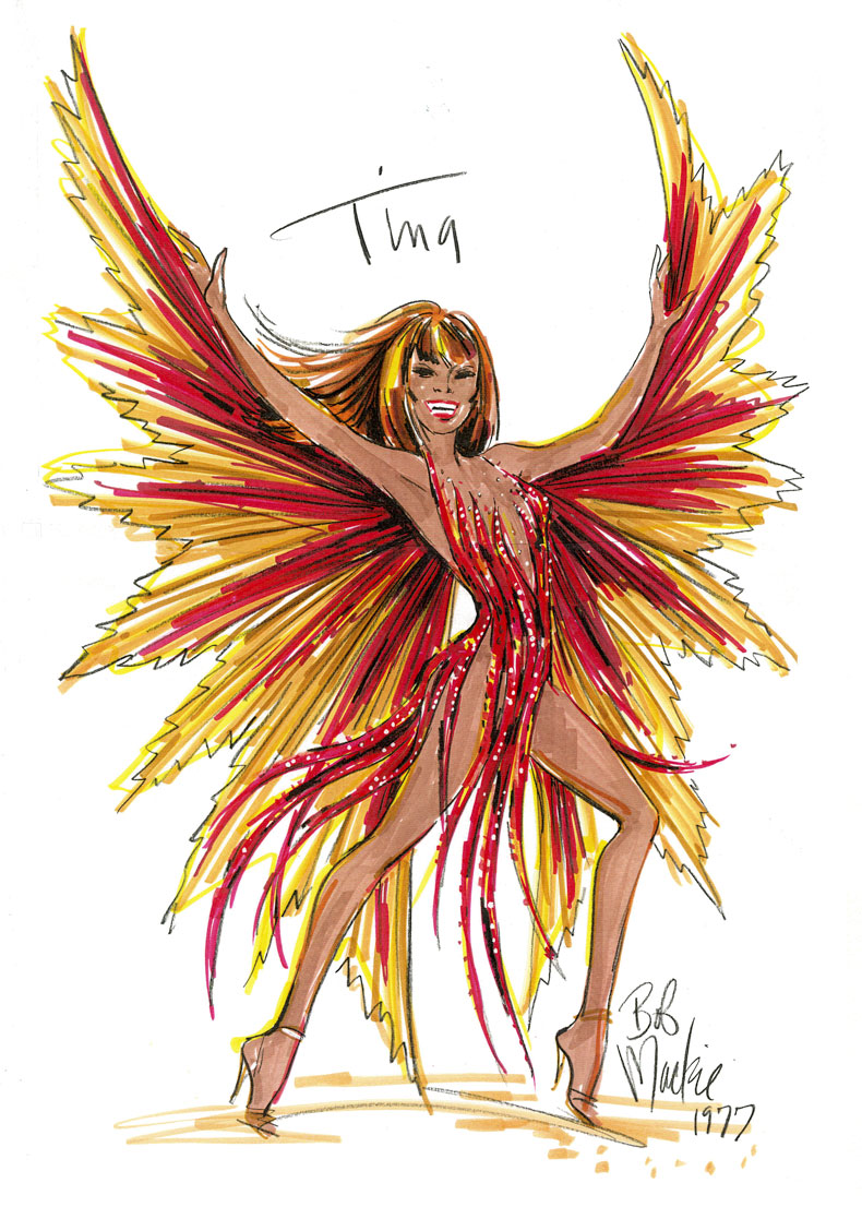 Tina Turner flame dress