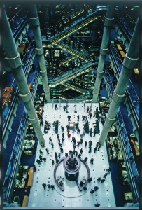 The atrium at Lloyds of London, Richard Rogers Partnership (1978–86)