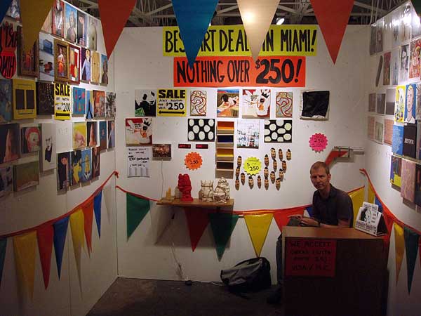 Eric Doeringer, one of the exhibited artists, whose 'Bootlegs' (unauthorised copies of contemporary art), were among the exhibits in 'Second Hand'.