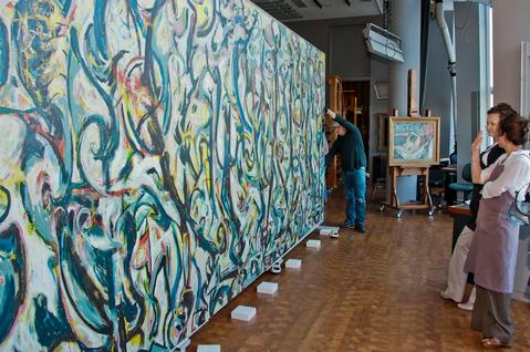 Jackson Pollock's 'Mural' has been newly restored by the Getty’s Conservation Institute