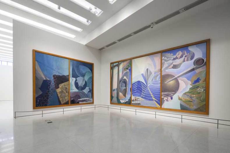 Installation view: 'Italian Futurism, 1909–1944: Reconstructing the Universe', Solomon R. Guggenheim Museum, New York, February 21–September 1, 2014