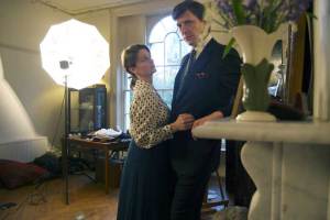 Mr. & Mrs. Philip Cath in their studio London colour