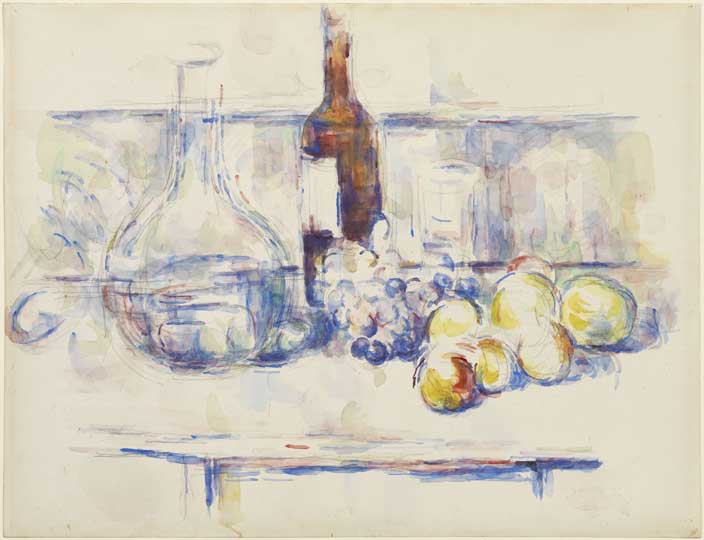 'Still Life with Carafe, Bottle, and Fruit' (1906), Paul Cézanne © The Henry and Rose Pearlman Collection
